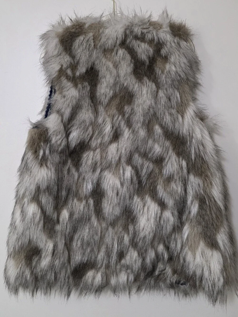 Free People Call Of The Wild Faux Fur Vest Boho Chic Wolfcore Paisley Medium